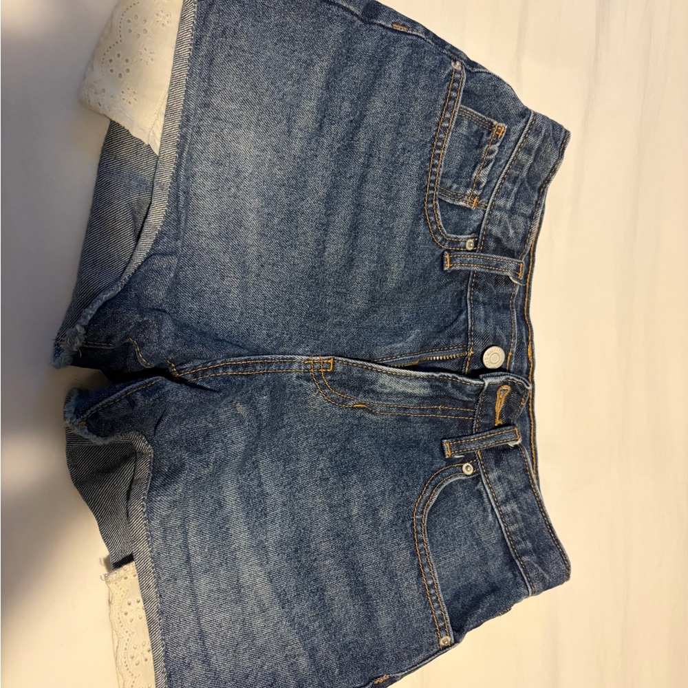 Old Navy High-Rise Denim Shorts in Dark Blue